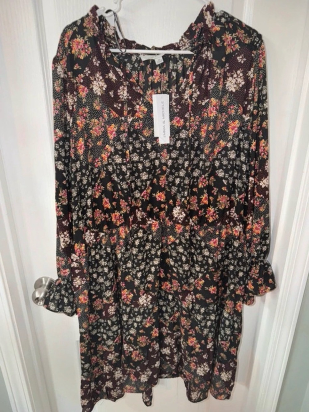 Floral Long Sleeve Dress 3X